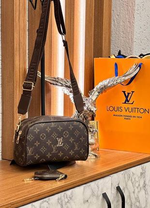 Сумка коричневая женская  2в1  клатч сумка  кросс-боди