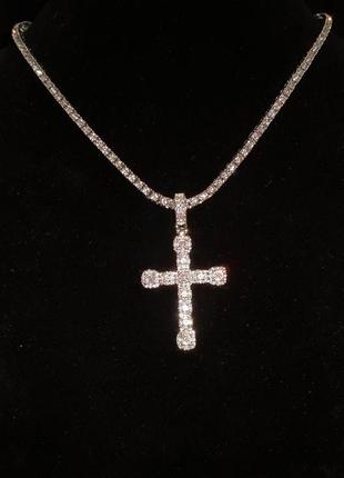 Подвеска в крест стиля playboi carti <unk> opium <unk> y2k