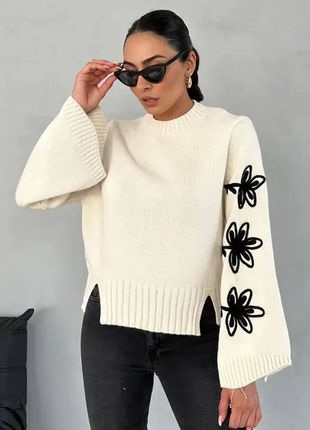 Свитер женский с объемными рукавами 4 цвета турция rin1340-3024rве