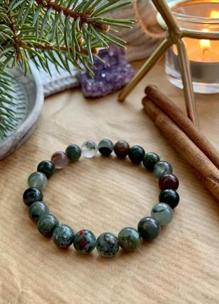 Браслет из гелиотропа (африканская кровоподушка)