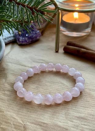 Браслет из мадагаскарского розового кварца