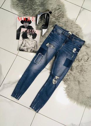 Синие джинсы скинни river island