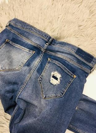Синие джинсы скинни river island5 фото