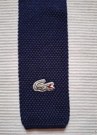 Вінтажна в'язана бавовняна краватка lacoste