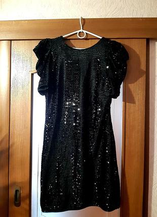 Платье пайетки на велюровой основе