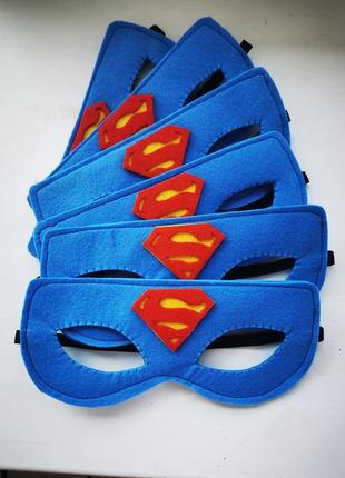 Маска детская из фетра супермен