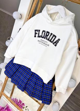 Невероятный костюмчик для стильной девочки
кофта худи с капюшоном юбка