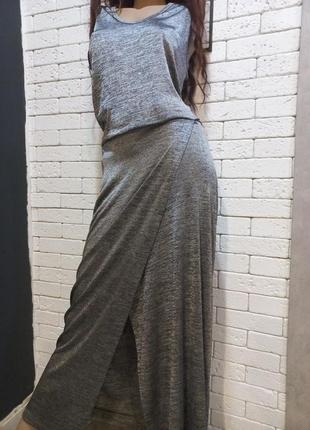 Стильное,фирмене, красивое, качественное платье, платье, длинная,макси,с разрезом,на запах