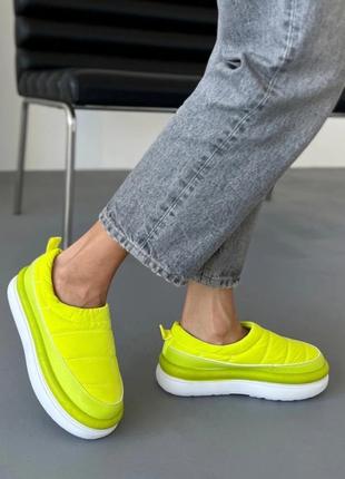 Дутики sewn лаймові