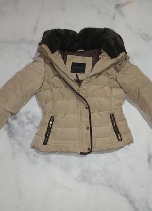 Куртка zara з пухом