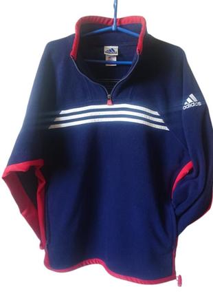 Вінтажний флісовий светр толстовка анорок adidas вінтаж 90х