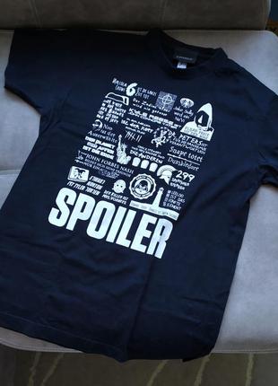 Прикольная черная футболка, м