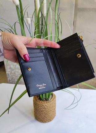 Мини кошелек женский кожаный брендовый люкс качество в стиле диор