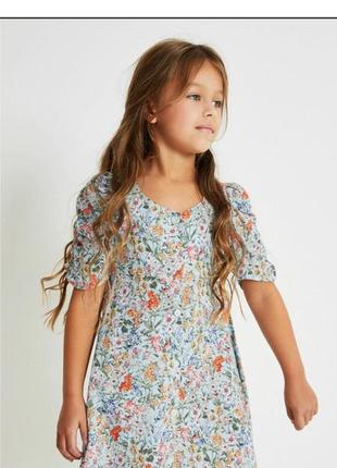 Платье летнее на девочку в цветочки next