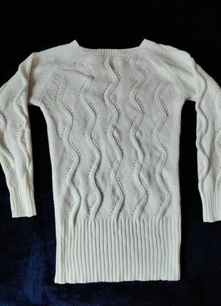 Женский белый свитер кофта