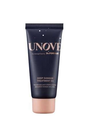 Протеиновая маска для поврежденных волос unove deep damage treatment ex warm petals, 40 мл