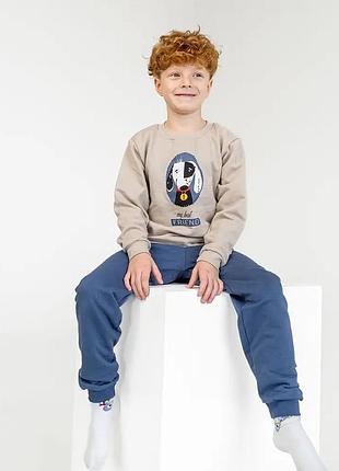 Пижама начес начeос мальчик мальчик собака детская