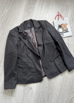 Крутой шерстяной пиджак жакет батал next