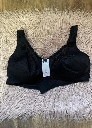 Бюстгальтер ліфчик чорний мереживний без кісточок