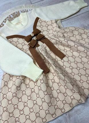 Теплое платье для девочки