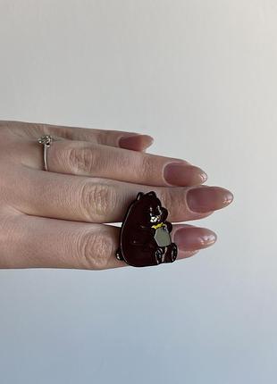 Пін значок металевий брошка ведмідь