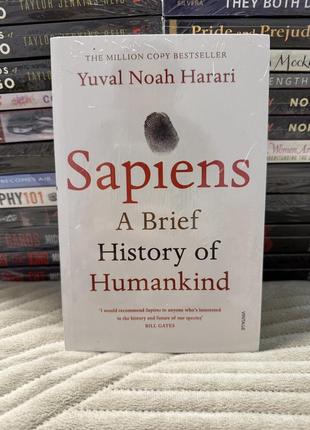 Книга sapiens a brief history of humankind yuval noah harari на английском языке, мягкая обложка
