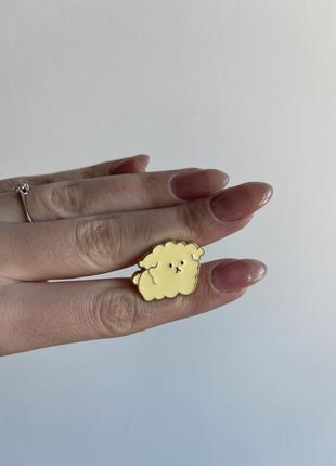 Пин значок металлический брошь собака щенка шпиц