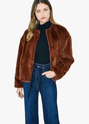 Мягкая демисезонная искусственная шубка h&m