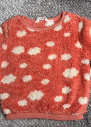 Нова меховушка тепла кофта h&m для дівчинки розмір 110/116
