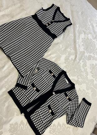 Костюм двійка сукня гусина лапка