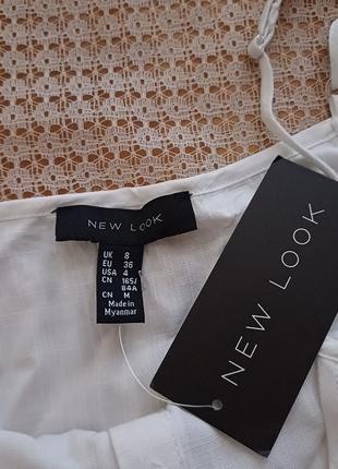 Легкая белая майка блуза на пуговицах new look4 фото