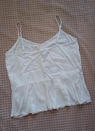 Легкая белая майка блуза на пуговицах new look8 фото