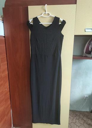 Платье вечернее праздничное коктейльное черного цвета