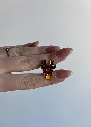 Пин значок металлический брошь рождественский олень 🦌