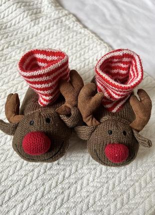 Носочки новогодние олени 🦌