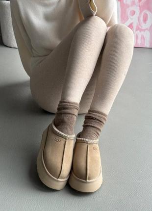 Ugg tazz platform black seed premium женские угги угги угги тасман ультра мини на овчине зимние теплые3 фото