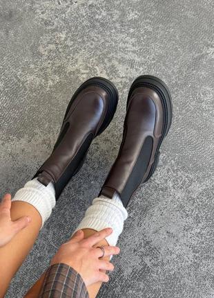 Ботинки челси зимние