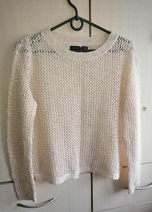 Свитер сетка с металлизированной нитью