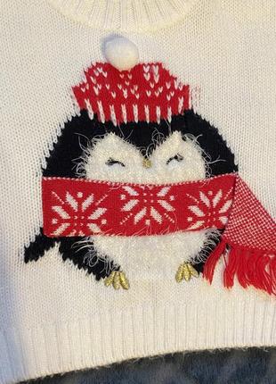 Кофта 62 см зимний, новогодний принт