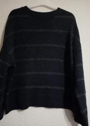 Кофта джемпер темно синя у полоску