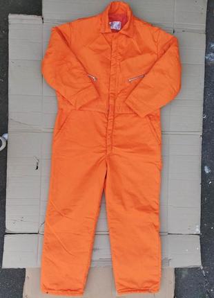 Xl - тёплый рабочий комбинезон утеплённый комбез роба спецовка оранжевая тёплая рабочая одежда