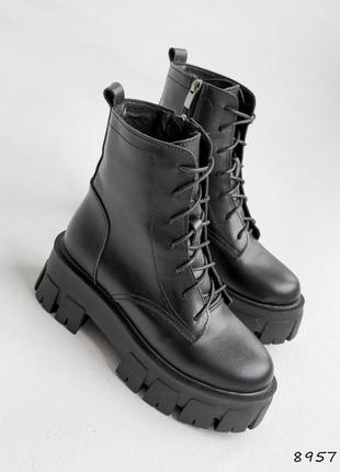 Ботинки черные натуральная