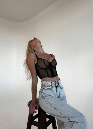 Корсет с поролоновыми чашками/топ