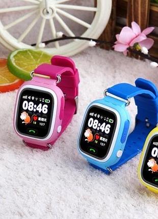 Смарт-часы детские uwatch q90 gps контроль звонки сообщения sos wi-fi