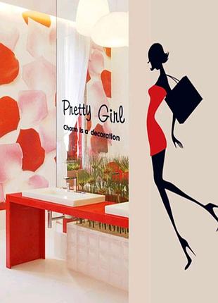Інтер'єрна наклейка pretty girl