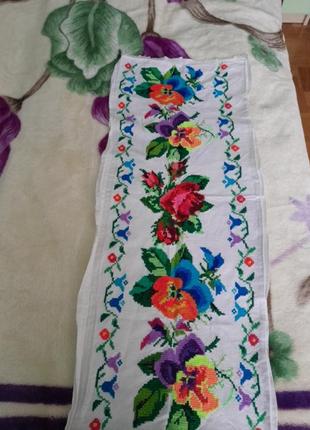 Вишита заготовка для подушки квіти.