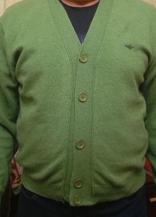 Джемпер з вовни зелений на гудзиках dockers