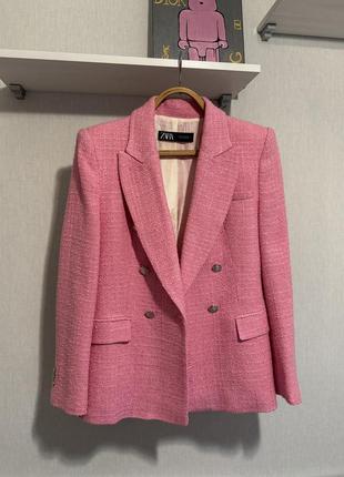 Твидовый пиджак zara