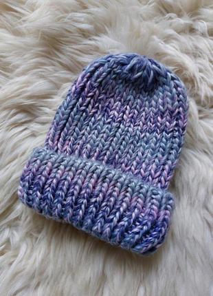 🩷🎄💜 Красивая шапка крупной вязки