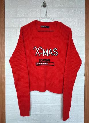 Рождественский новогодний свитер свитер от fb sister knitwear ☕ размер s/наш 40р